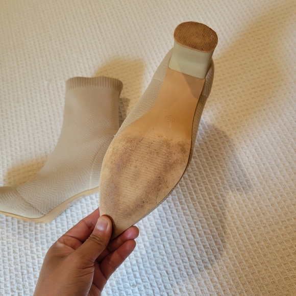 Elegant Tan Sock  Boots - Picture 6 of 9